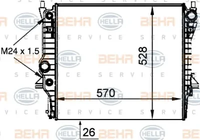 Радиатор охлаждения двигателя BEHR/HELLA/PAGID 8MK 376 764-361