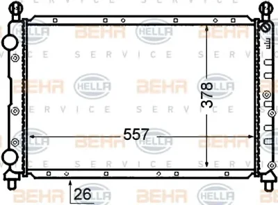 8MK 376 766-101 BEHR/HELLA/PAGID Радиатор охлаждения двигателя