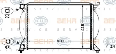 8MK 376 766-261 BEHR/HELLA/PAGID Радиатор охлаждения двигателя