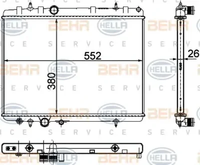 8MK 376 767-101 BEHR/HELLA/PAGID Радиатор охлаждения двигателя