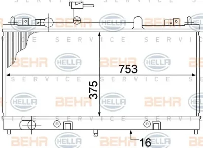8MK 376 769-681 BEHR/HELLA/PAGID Радиатор охлаждения двигателя