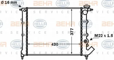 8MK 376 771-541 BEHR/HELLA/PAGID Радиатор охлаждения двигателя