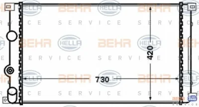 8MK 376 771-731 BEHR/HELLA/PAGID Радиатор охлаждения двигателя