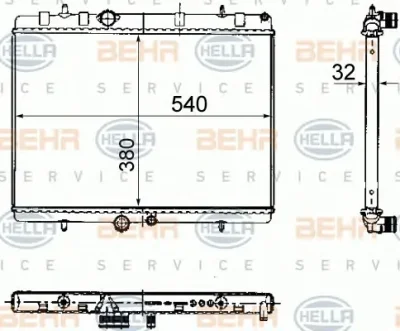 8MK 376 781-111 BEHR/HELLA/PAGID Радиатор охлаждения двигателя