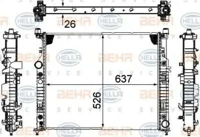 Радиатор охлаждения двигателя BEHR/HELLA/PAGID 8MK 376 781-561