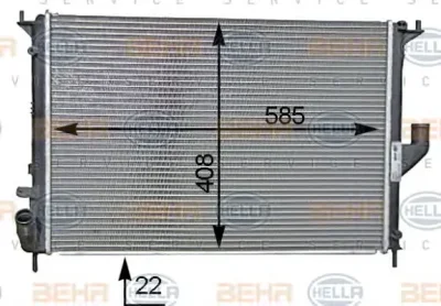 8MK 376 787-341 BEHR/HELLA/PAGID Радиатор охлаждения двигателя