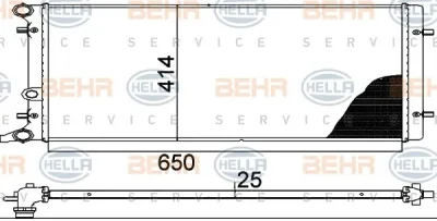 8MK 376 888-784 BEHR/HELLA/PAGID Радиатор охлаждения двигателя