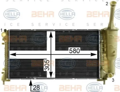 8MK 376 900-271 BEHR/HELLA/PAGID Радиатор охлаждения двигателя