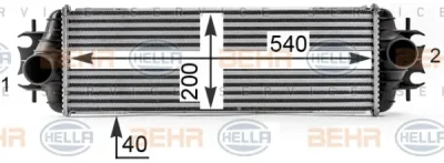8ML 376 700-111 BEHR/HELLA/PAGID Интеркулер (радиатор интеркулера)