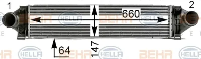 8ML 376 700-121 BEHR/HELLA/PAGID Интеркулер (радиатор интеркулера)