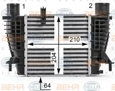 8ML 376 700-131 BEHR/HELLA/PAGID Интеркулер (радиатор интеркулера)