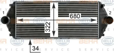 Интеркулер (радиатор интеркулера) BEHR/HELLA/PAGID 8ML 376 700-541