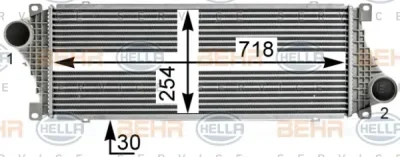 Интеркулер (радиатор интеркулера) BEHR/HELLA/PAGID 8ML 376 700-624