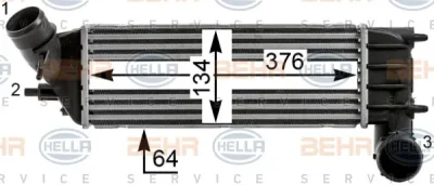 8ML 376 700-711 BEHR/HELLA/PAGID Интеркулер (радиатор интеркулера)