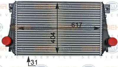 8ML 376 701-241 BEHR/HELLA/PAGID Интеркулер (радиатор интеркулера)