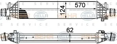 8ML 376 701-371 BEHR/HELLA/PAGID Интеркулер (радиатор интеркулера)