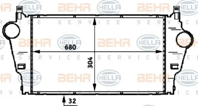 8ML 376 723-291 BEHR/HELLA/PAGID Интеркулер (радиатор интеркулера)