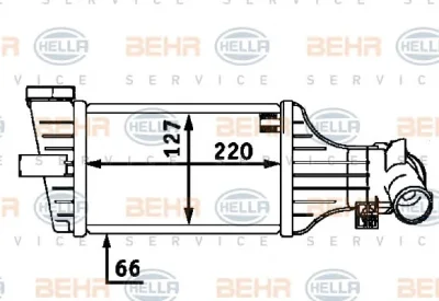 8ML 376 723-411 BEHR/HELLA/PAGID Интеркулер (радиатор интеркулера)