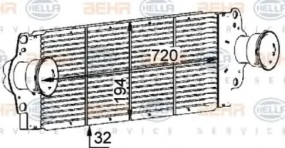 Интеркулер (радиатор интеркулера) BEHR/HELLA/PAGID 8ML 376 723-511