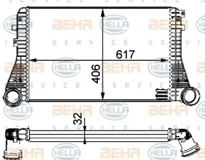 8ML 376 723-541 BEHR/HELLA/PAGID Интеркулер (радиатор интеркулера)