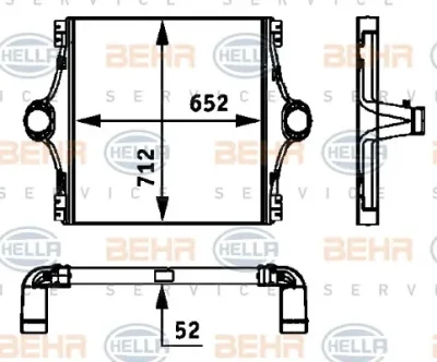 8ML 376 724-101 BEHR/HELLA/PAGID Интеркулер (радиатор интеркулера)