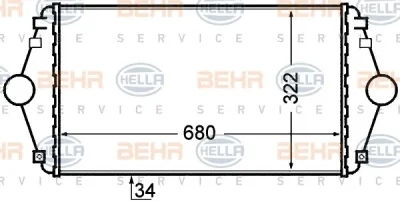 8ML 376 727-641 BEHR/HELLA/PAGID Интеркулер (радиатор интеркулера)