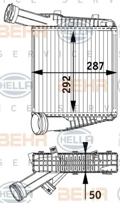 8ML 376 729-571 BEHR/HELLA/PAGID Интеркулер (радиатор интеркулера)