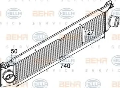 Интеркулер (радиатор интеркулера) BEHR/HELLA/PAGID 8ML 376 746-011