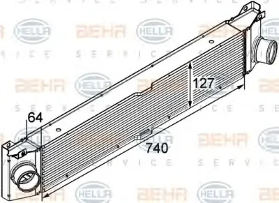 8ML 376 746-021 BEHR/HELLA/PAGID Интеркулер (радиатор интеркулера)
