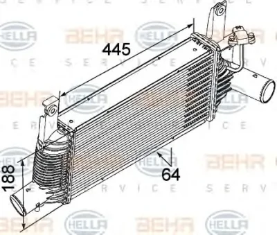 Интеркулер (радиатор интеркулера) BEHR/HELLA/PAGID 8ML 376 746-041