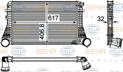 8ML 376 746-061 BEHR/HELLA/PAGID Интеркулер (радиатор интеркулера)
