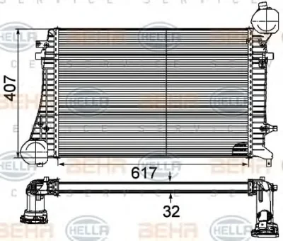 8ML 376 746-131 BEHR/HELLA/PAGID Интеркулер (радиатор интеркулера)