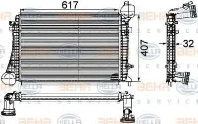 Интеркулер (радиатор интеркулера) BEHR/HELLA/PAGID 8ML 376 746-151