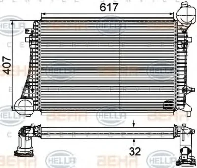 8ML 376 746-161 BEHR/HELLA/PAGID Интеркулер (радиатор интеркулера)