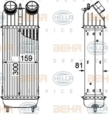 8ML 376 746-221 BEHR/HELLA/PAGID Интеркулер (радиатор интеркулера)