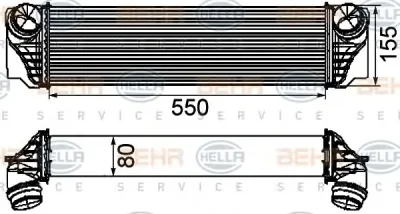 8ML 376 746-411 BEHR/HELLA/PAGID Интеркулер (радиатор интеркулера)