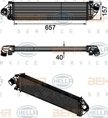 8ML 376 746-471 BEHR/HELLA/PAGID Интеркулер (радиатор интеркулера)