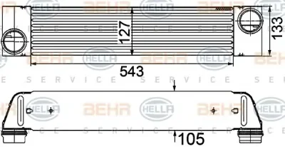 Интеркулер (радиатор интеркулера) BEHR/HELLA/PAGID 8ML 376 746-501