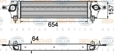 8ML 376 746-611 BEHR/HELLA/PAGID Интеркулер (радиатор интеркулера)