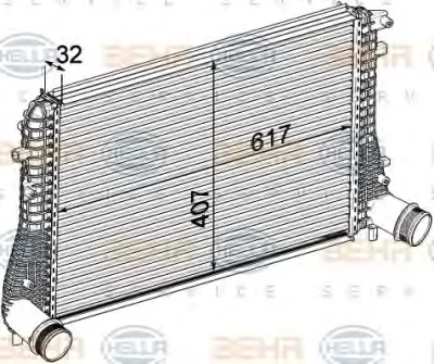 Интеркулер (радиатор интеркулера) BEHR/HELLA/PAGID 8ML 376 746-721