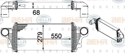 8ML 376 754-621 BEHR/HELLA/PAGID Интеркулер (радиатор интеркулера)