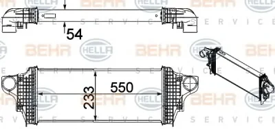 Интеркулер (радиатор интеркулера) BEHR/HELLA/PAGID 8ML 376 754-611
