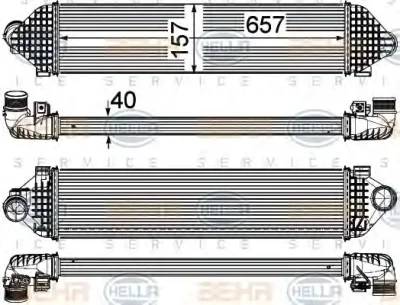 8ML 376 755-631 BEHR/HELLA/PAGID Интеркулер (радиатор интеркулера)