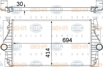 8ML 376 756-141 BEHR/HELLA/PAGID Интеркулер (радиатор интеркулера)