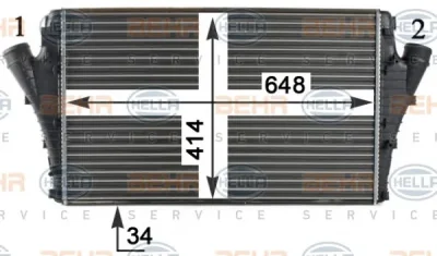 8ML 376 760-611 BEHR/HELLA/PAGID Интеркулер (радиатор интеркулера)
