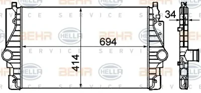 8ML 376 760-641 BEHR/HELLA/PAGID Интеркулер (радиатор интеркулера)