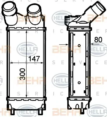 8ML 376 760-741 BEHR/HELLA/PAGID Интеркулер (радиатор интеркулера)