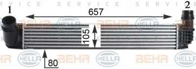 8ML 376 760-771 BEHR/HELLA/PAGID Интеркулер (радиатор интеркулера)