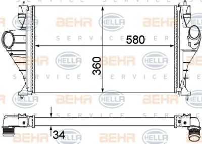 8ML 376 762-751 BEHR/HELLA/PAGID Интеркулер (радиатор интеркулера)