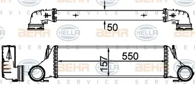 Интеркулер (радиатор интеркулера) BEHR/HELLA/PAGID 8ML 376 777-241